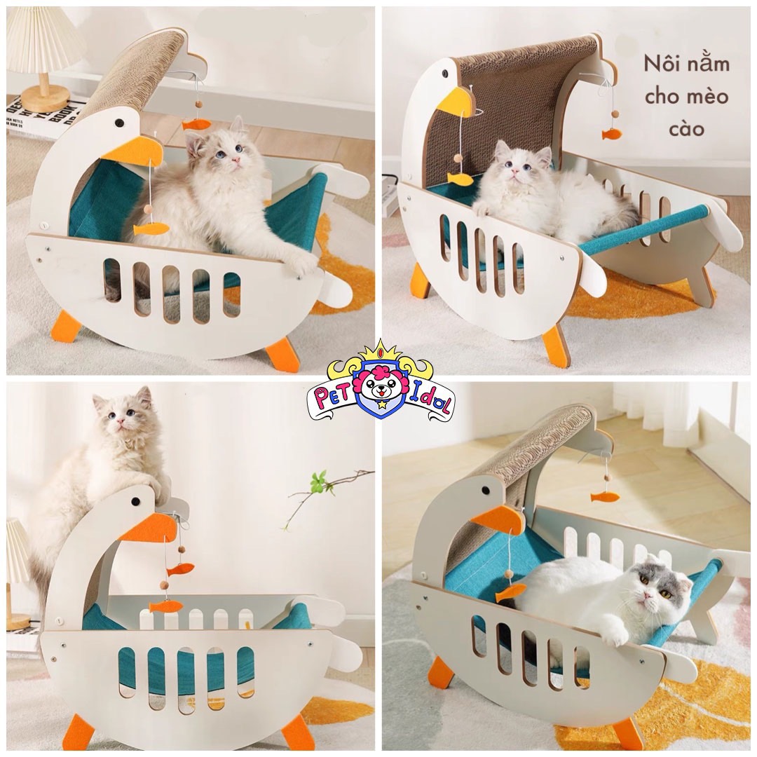 Nôi nằm đồ chơi cào móng cho mèo
